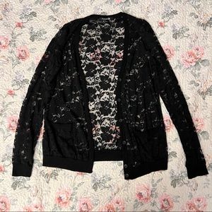 Forever 21 Floral Lace Cardigan